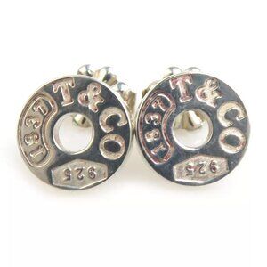 Auth TIFFANY&Co. 1837 Circle Pierce Earrings Silver 925 - 55965k